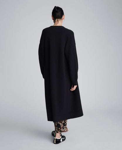 Long Button Front Cardigan Duster
