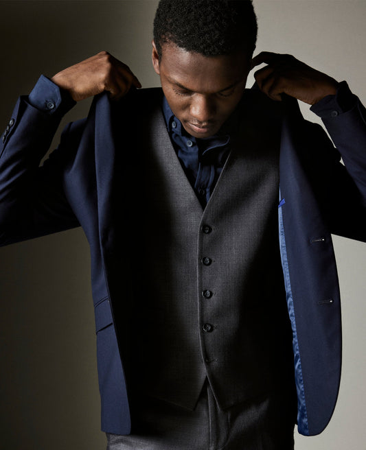 Kenneth Cole Reaction Ready Flex Slim-Fit Suit Separate Vest