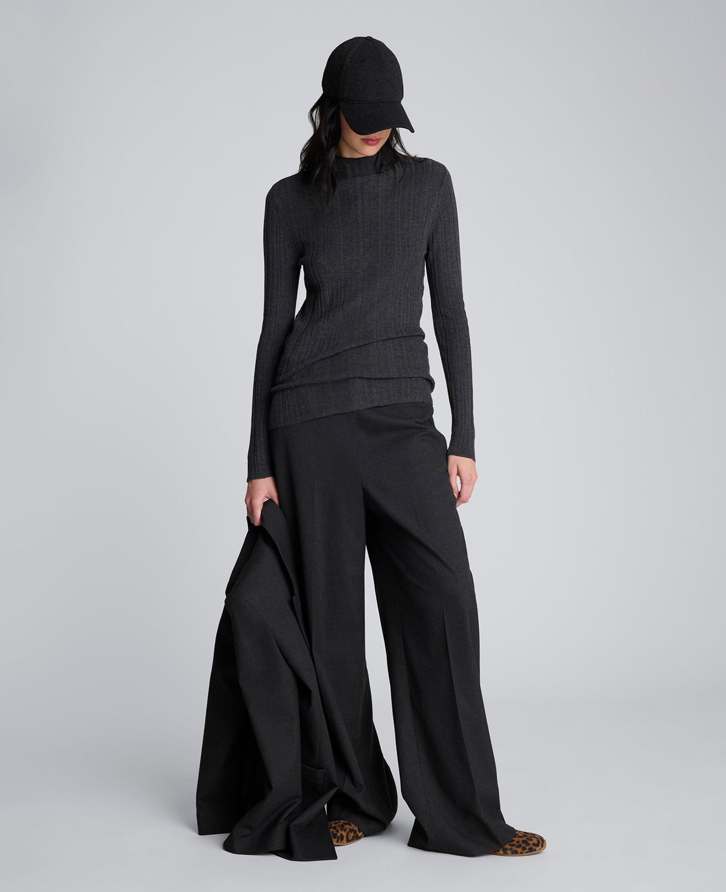 Long Sleeve Ribbed Mock Neck Sweater
