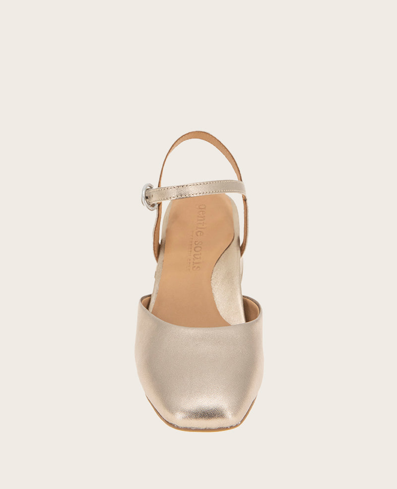 GENTLE SOULS - Lucinda Metallic Closed Toe Strap Sandal