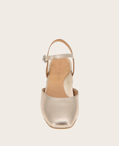 GENTLE SOULS - Lucinda Metallic Closed Toe Strap Sandal