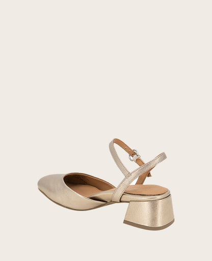 GENTLE SOULS - Lucinda Metallic Closed Toe Strap Sandal