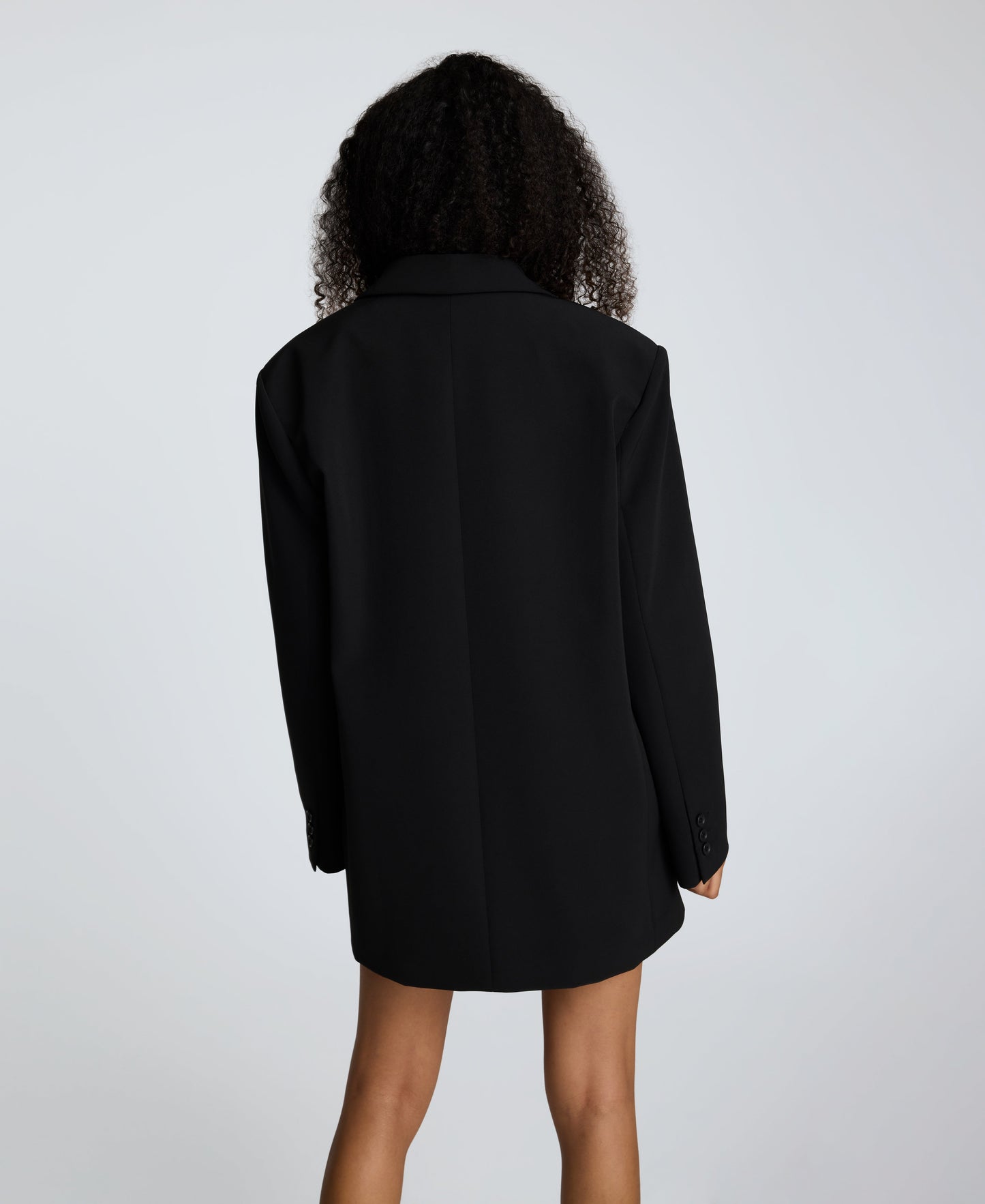 Luxe Twill Two Button Boyfriend Jacket