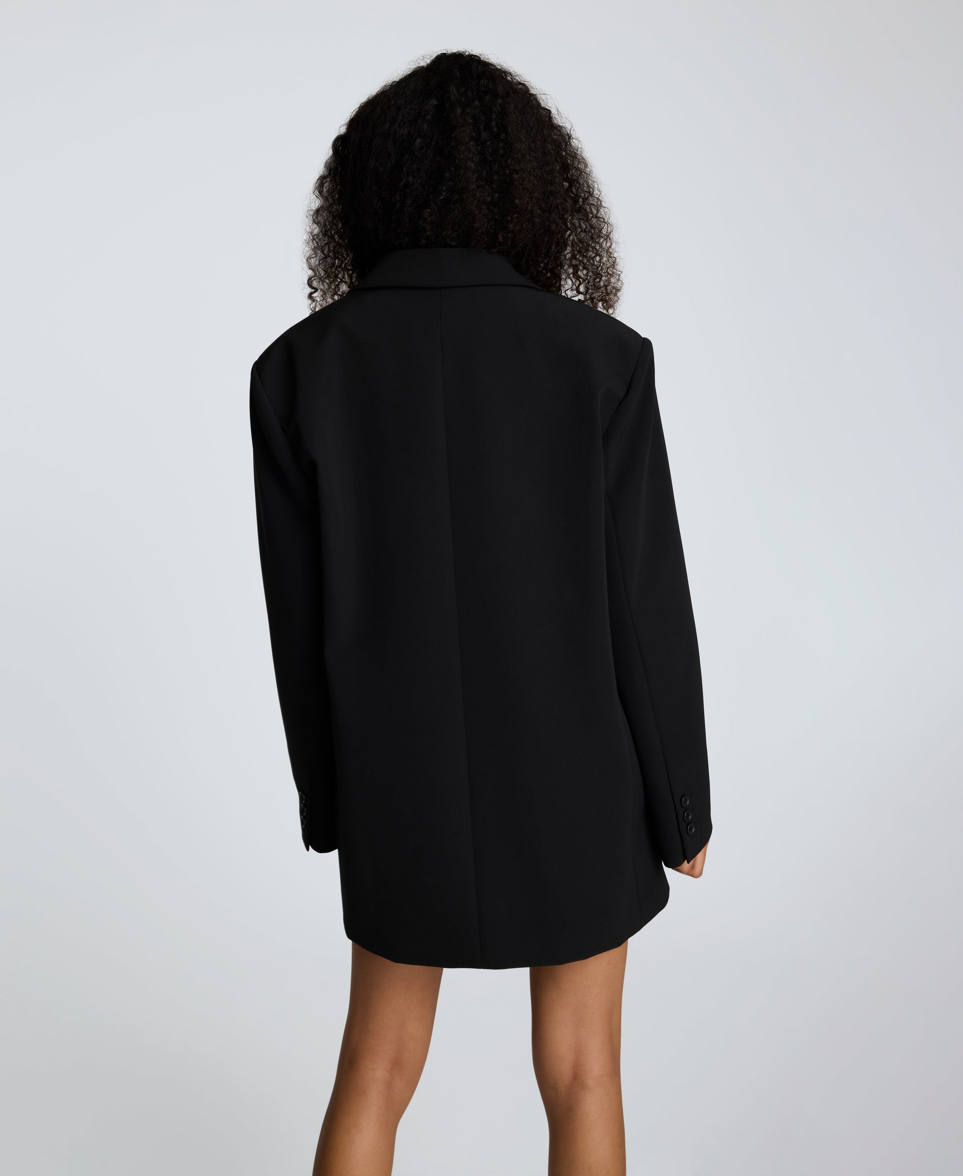 Luxe Twill Two Button Boyfriend Jacket