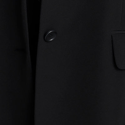 Luxe Twill Two Button Boyfriend Jacket