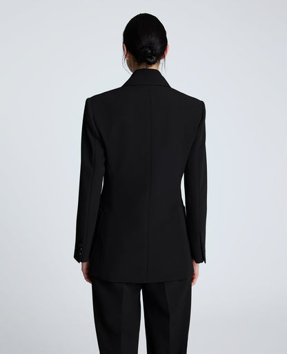 Luxe Twill Double Breasted Jacket