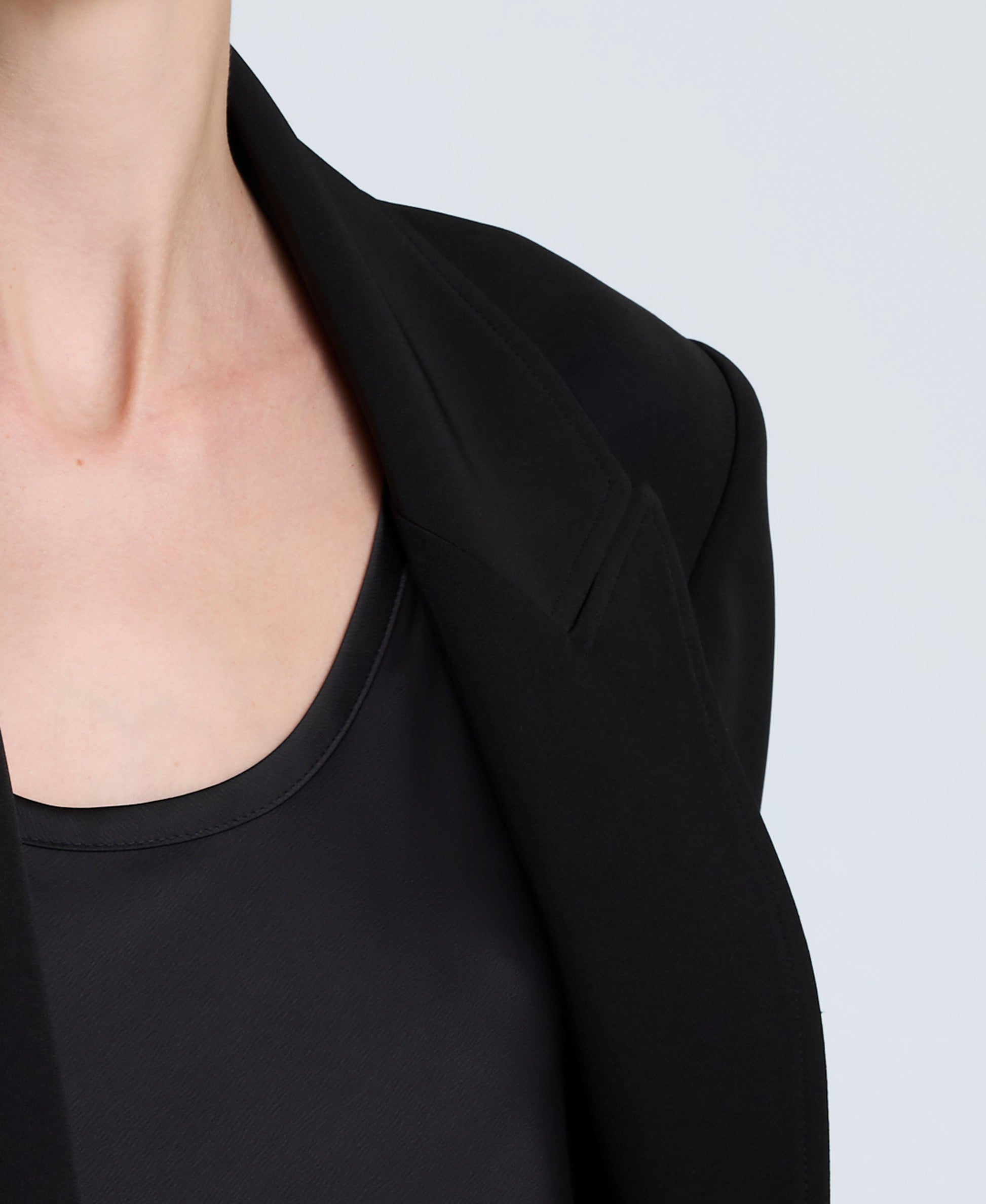Luxe Twill Slim One Button Jacket