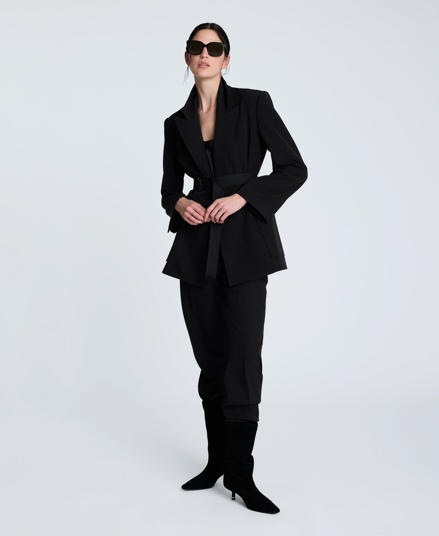 Luxe Twill Slim One Button Jacket