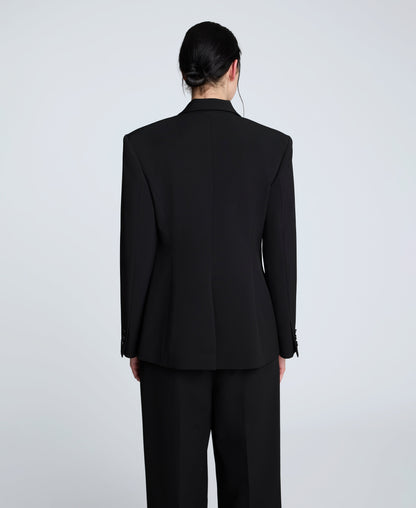 Luxe Twill Slim One Button Jacket