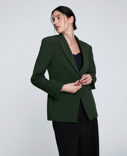 Slim One Button Jacket with Peak Lapel