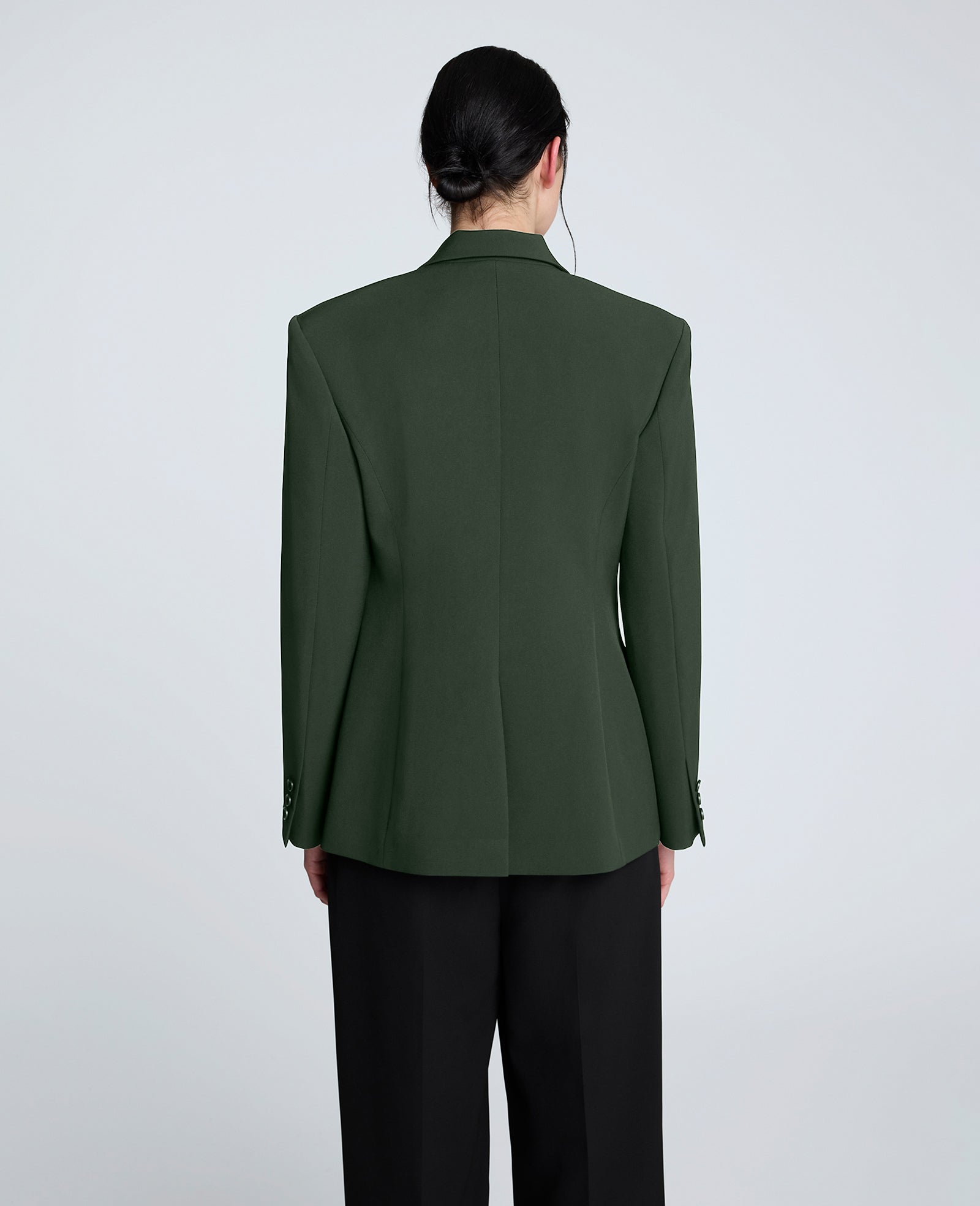 Slim One Button Jacket with Peak Lapel