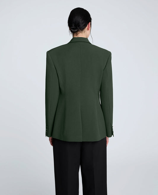 Slim One Button Jacket with Peak Lapel
