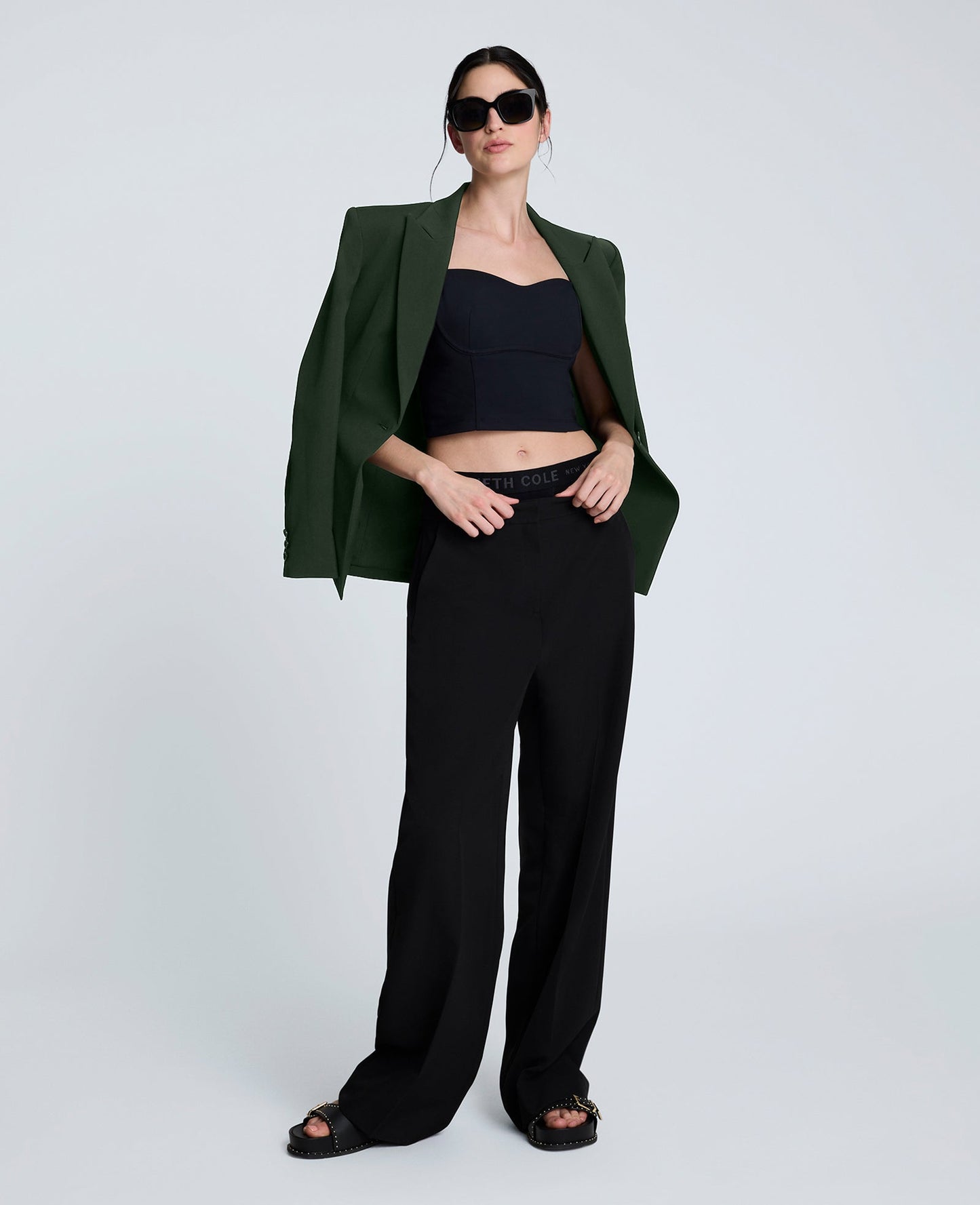Slim One Button Jacket with Peak Lapel