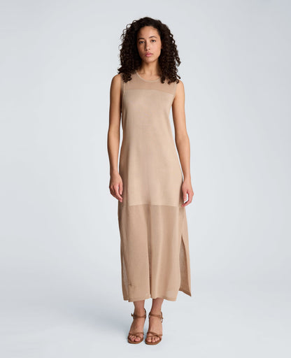 Semi Sheer Dress with Side Slits