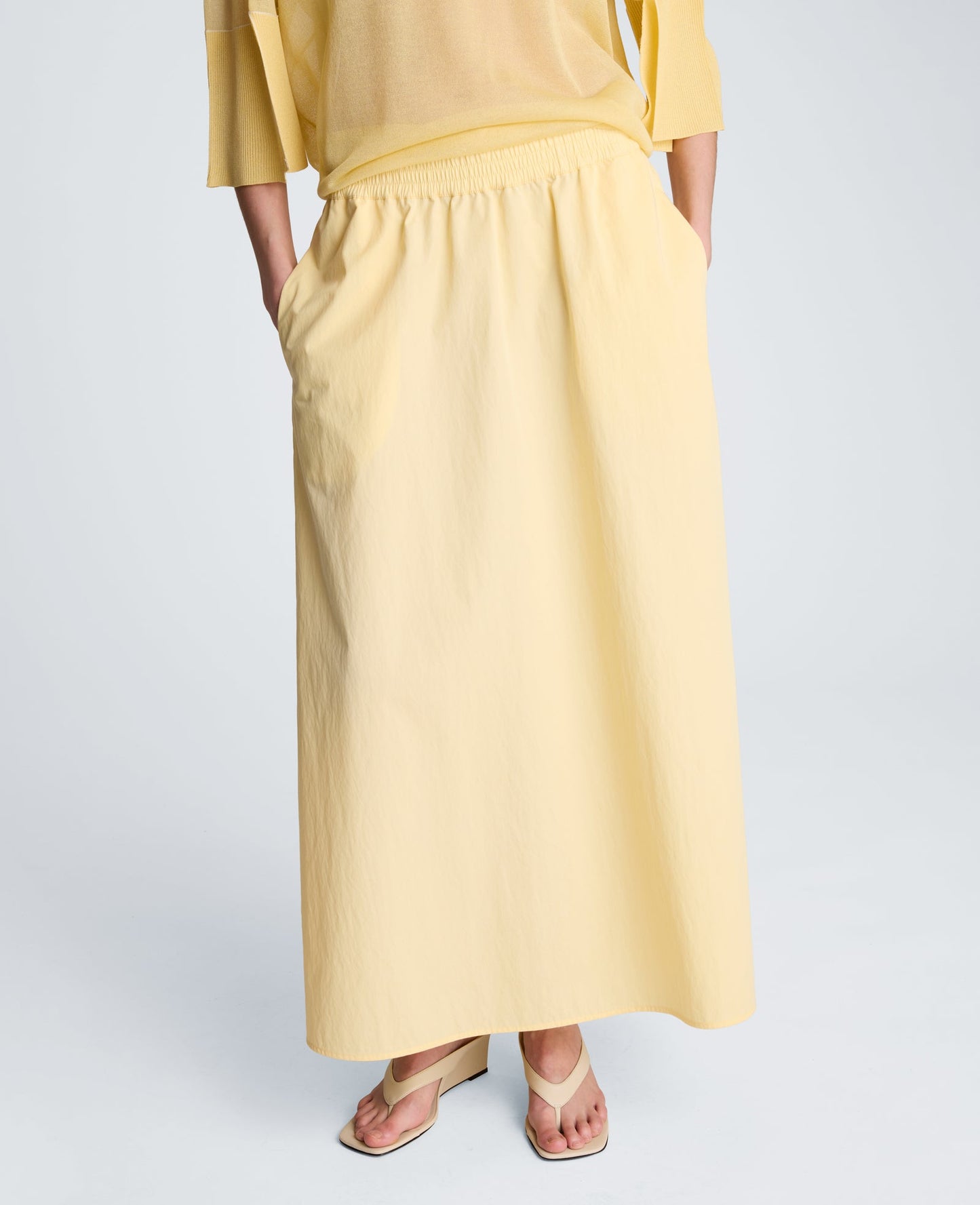 Pull On Maxi Skirt with Side Slits