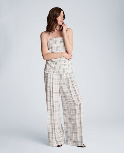 Halter Neck Bustier with Pleats at Waist