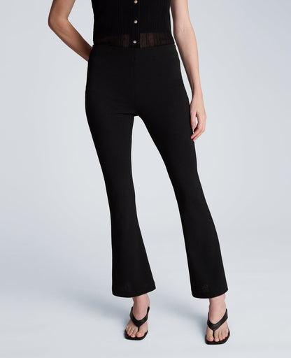 Textured Knit Pull On Flare Pant with Inner Short