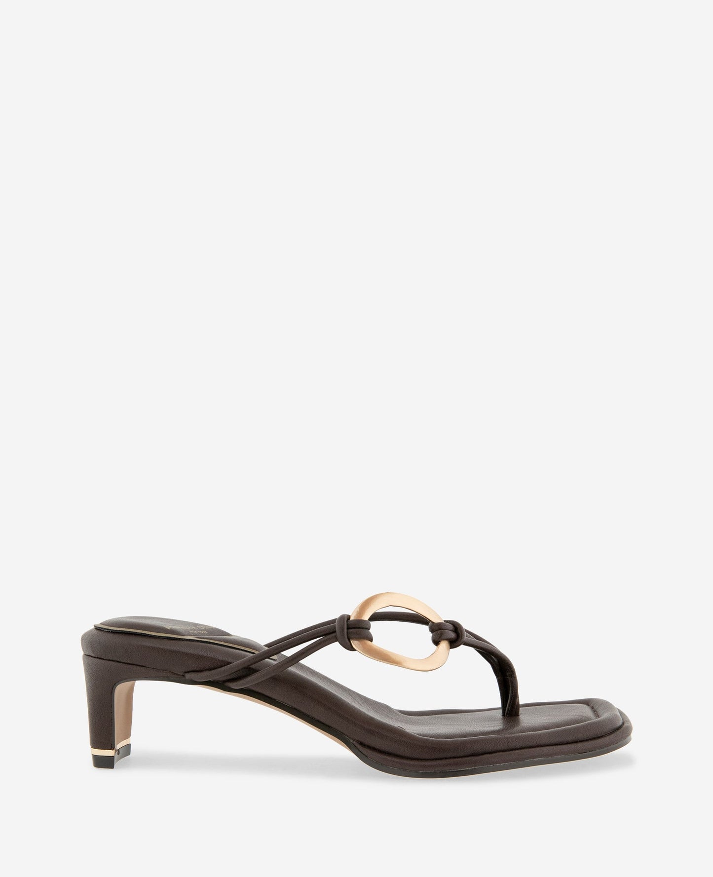 Madrid Leather Embellished Heel Sandal