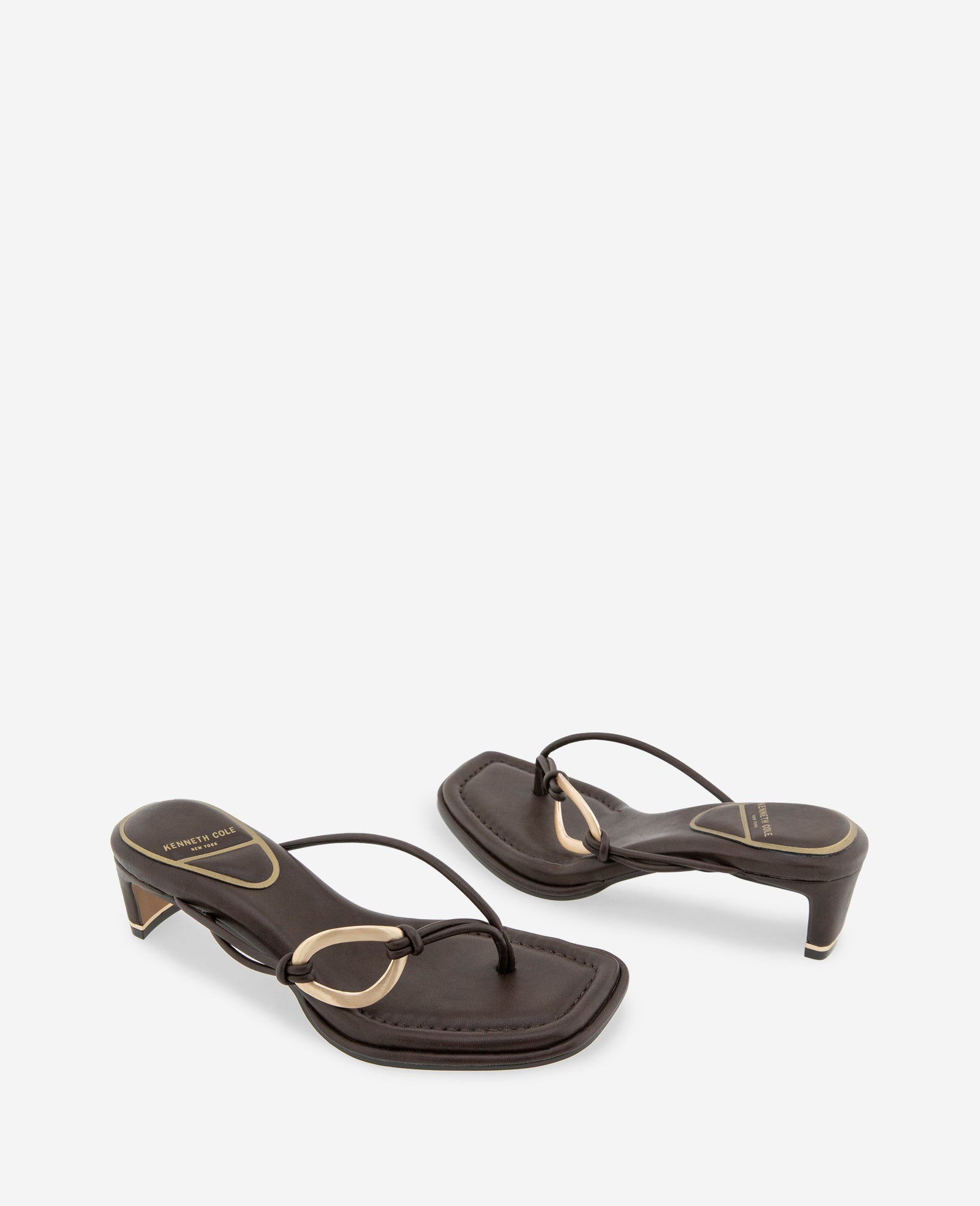 Madrid Leather Embellished Heel Sandal