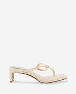 Madrid Leather Embellished Heel Sandal