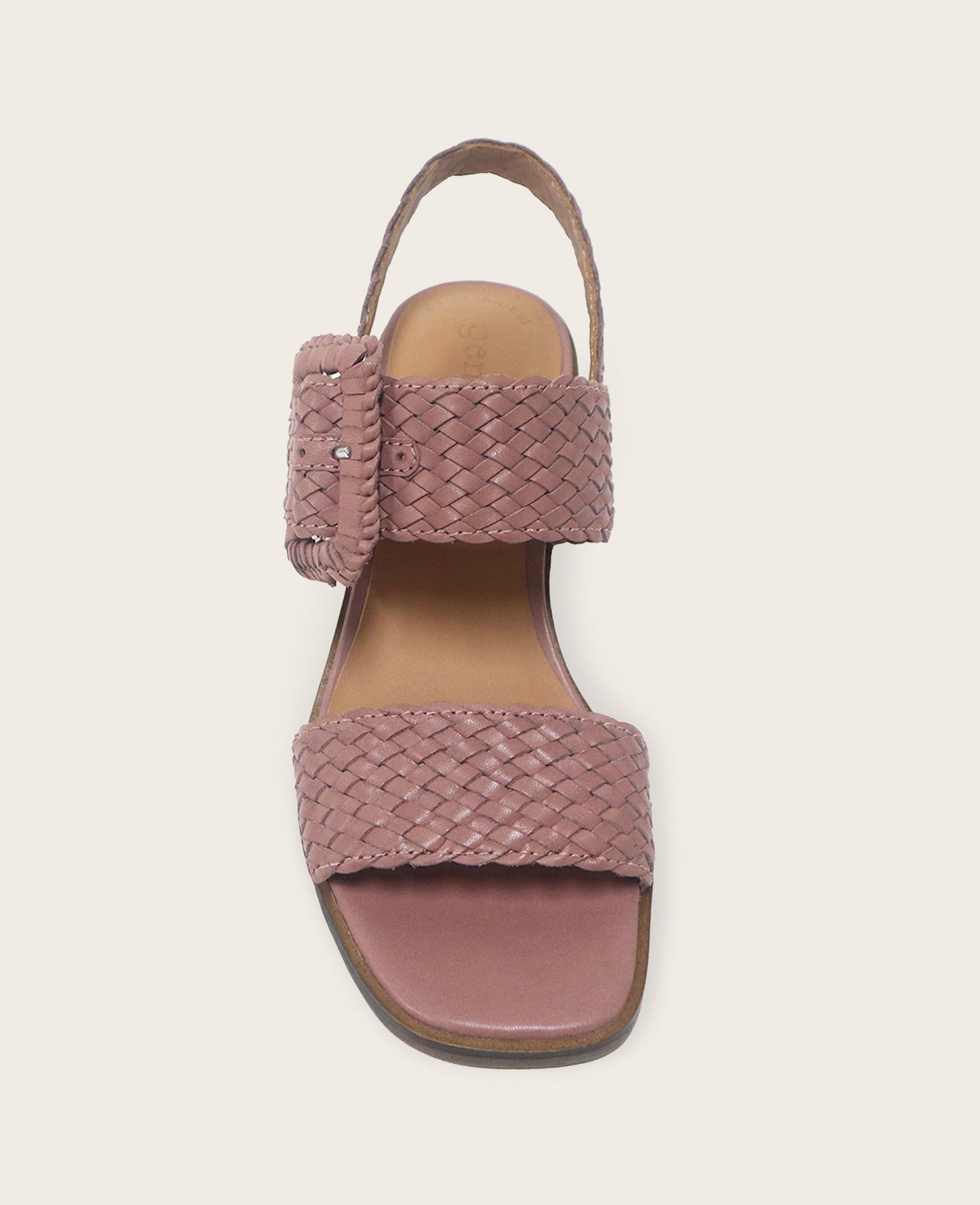 GENTLE SOULS - Madylyn Woven Leather Heel Sandal