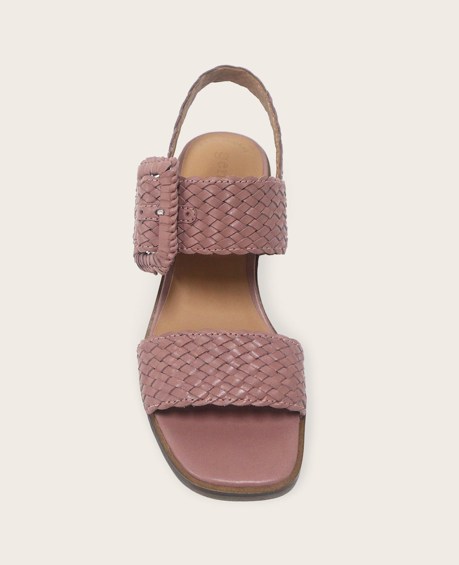 GENTLE SOULS - Madylyn Woven Leather Heel Sandal