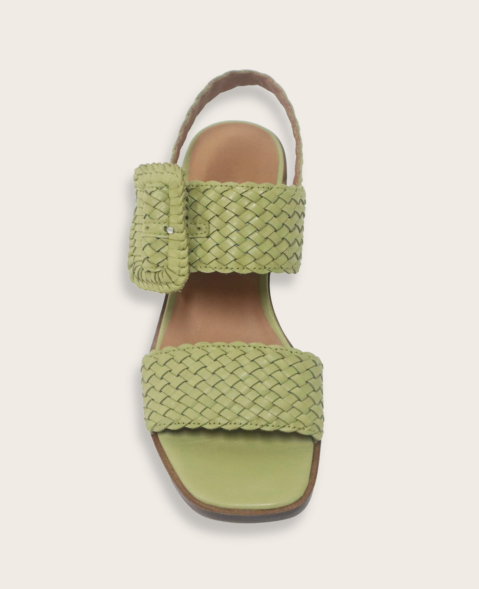 GENTLE SOULS - Madylyn Woven Leather Heel Sandal