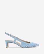 Marbella Perforated Suede Slingback Heel