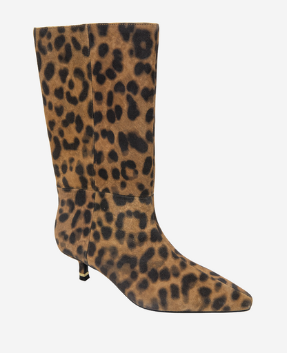 Meryl Suede Leopard Bootie