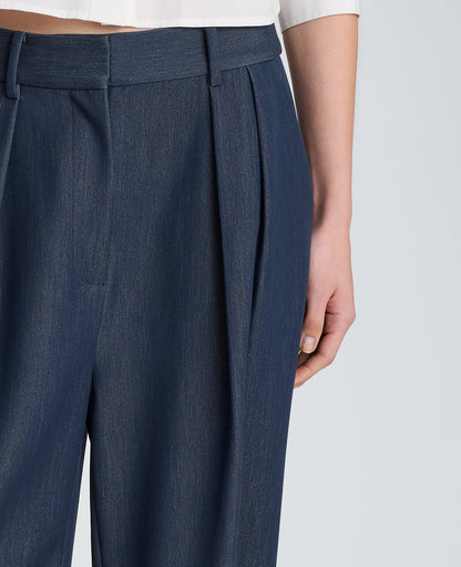 High Rise Fly Front Belted Pant
