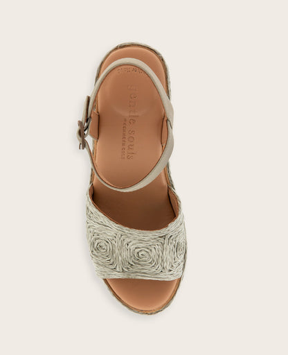 GENTLE SOULS - Nevio Raffia Platform Wedge