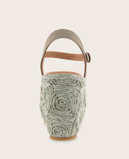 GENTLE SOULS - Nevio Raffia Platform Wedge
