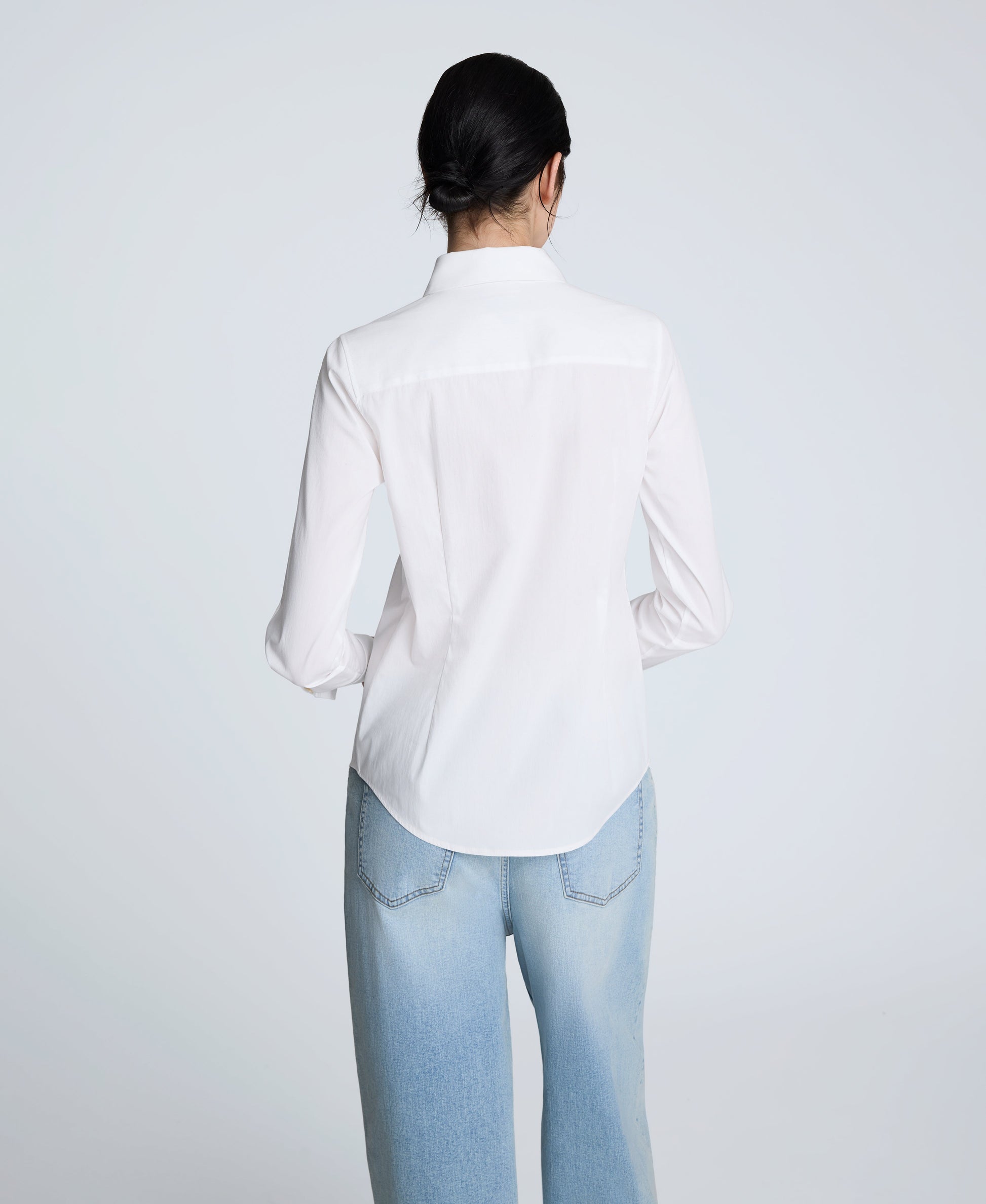 Poplin Button Front Shirt
