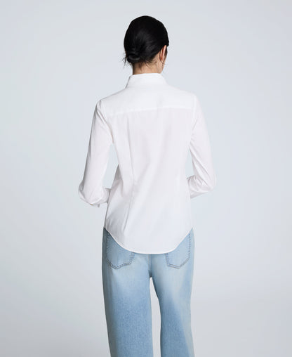 Poplin Button Front Shirt