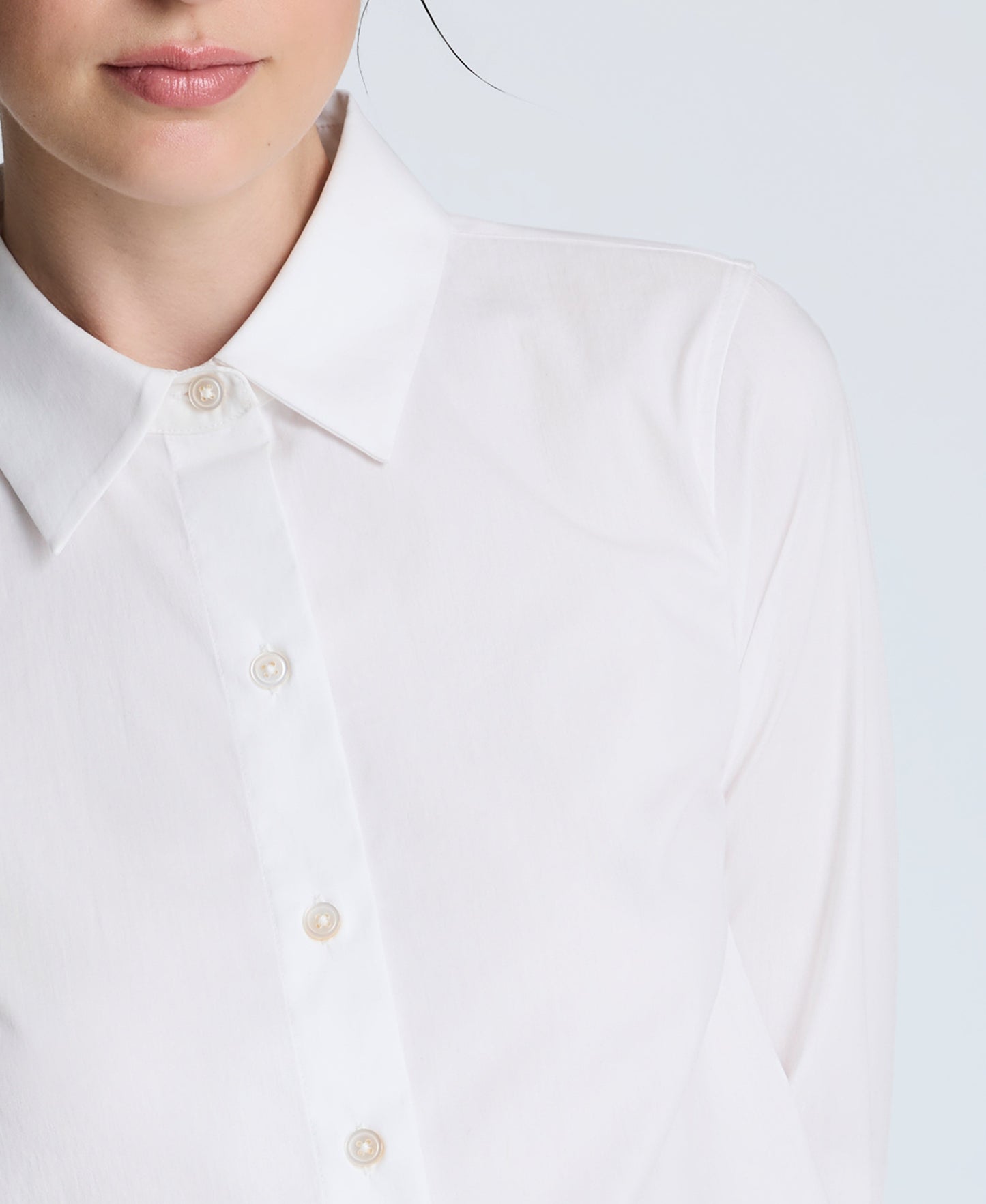 Poplin Button Front Shirt