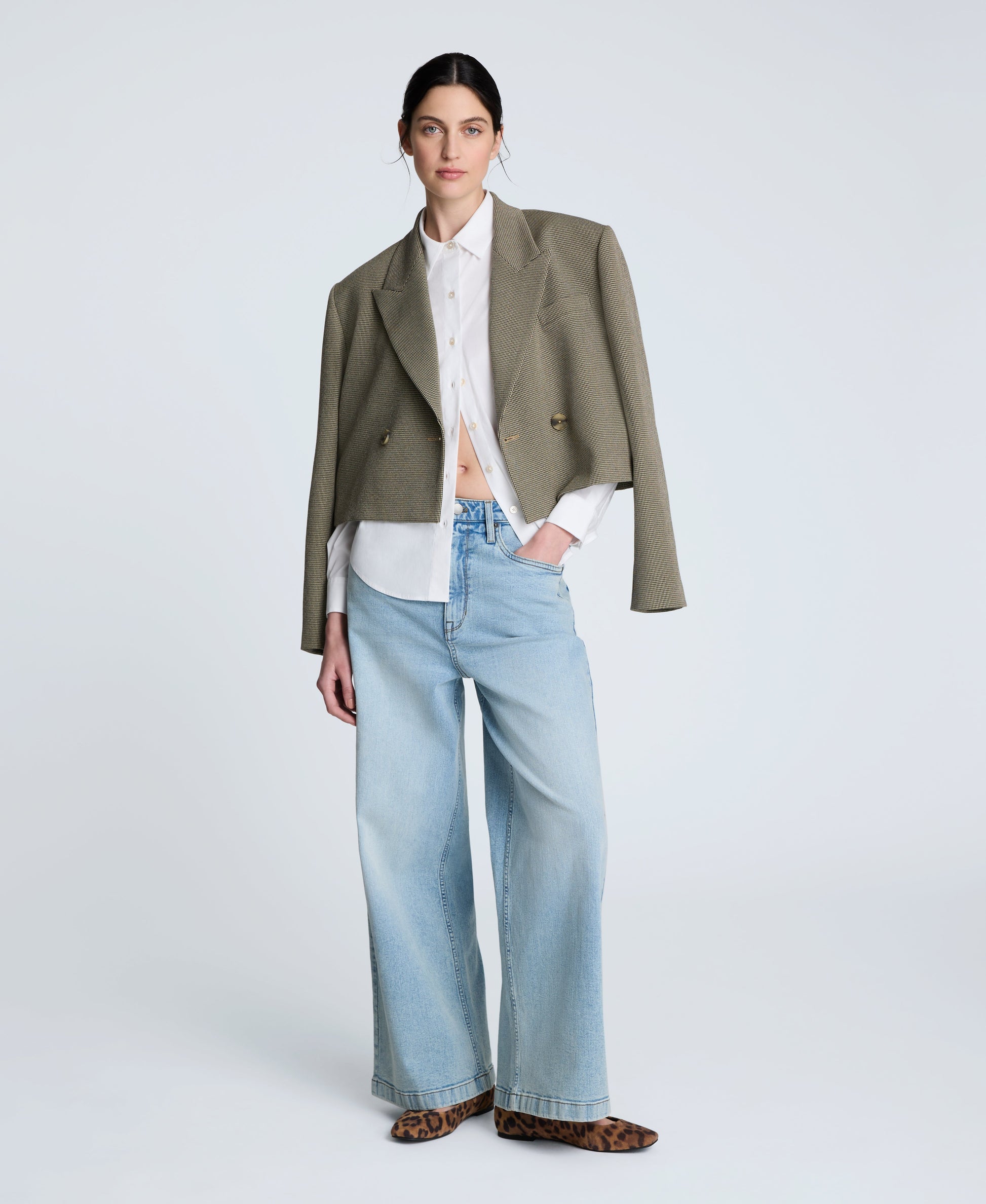 Poplin Button Front Shirt
