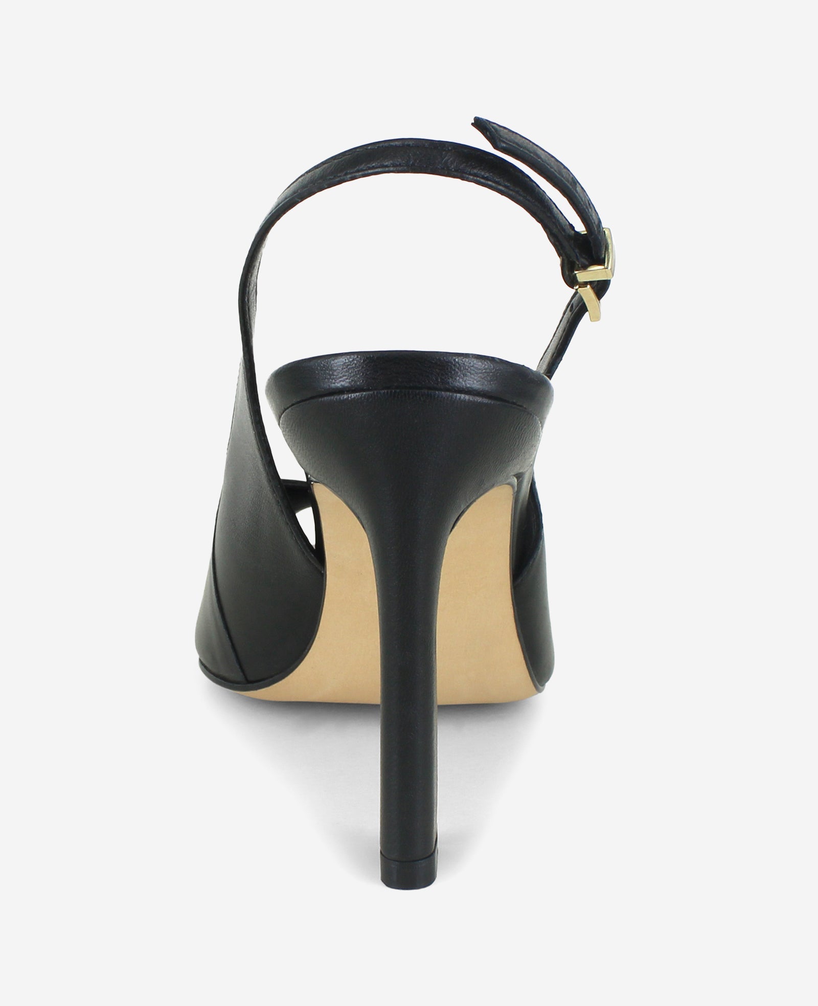 Priya Leather Peep Toe Slingback Heel