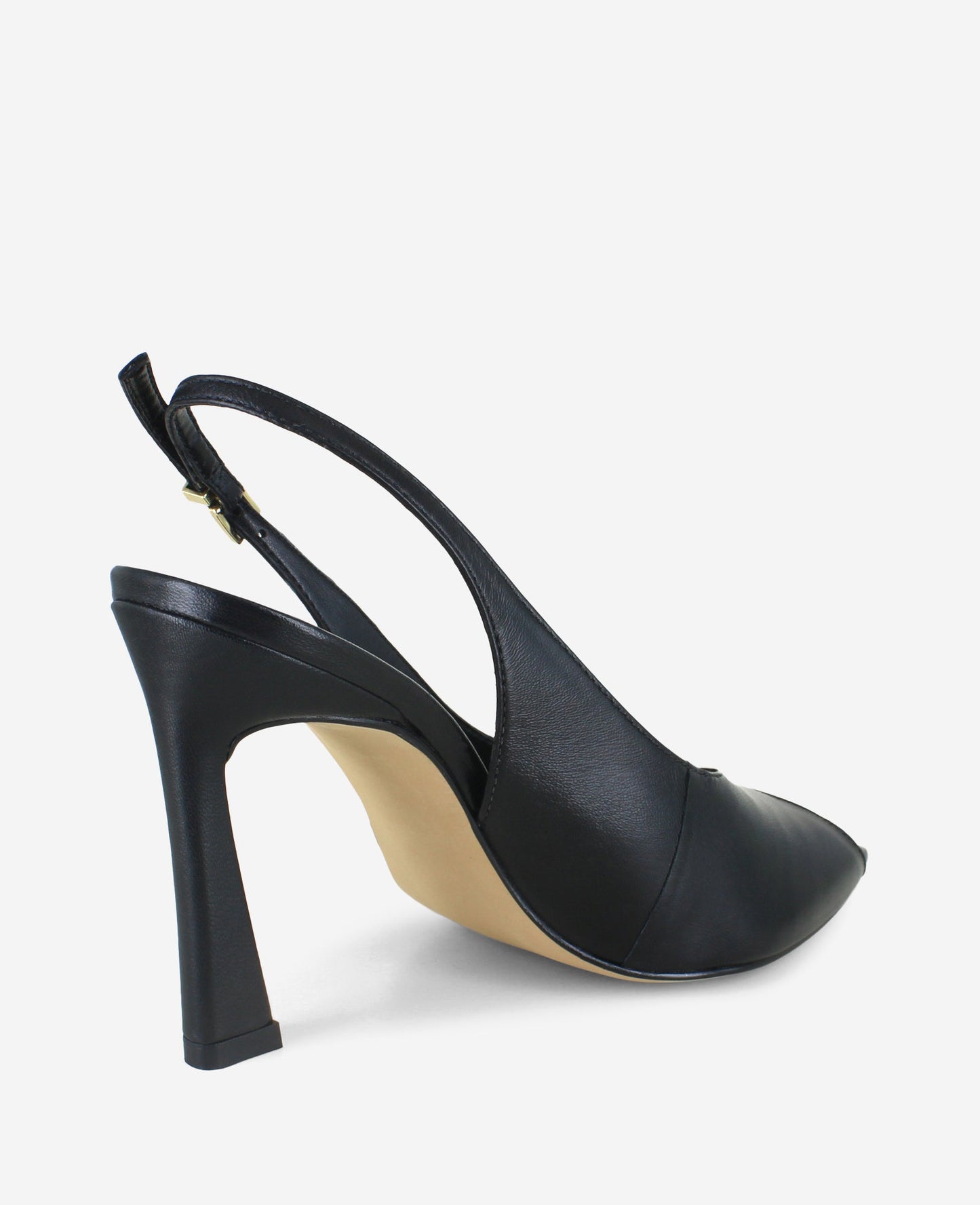 Priya Leather Peep Toe Slingback Heel