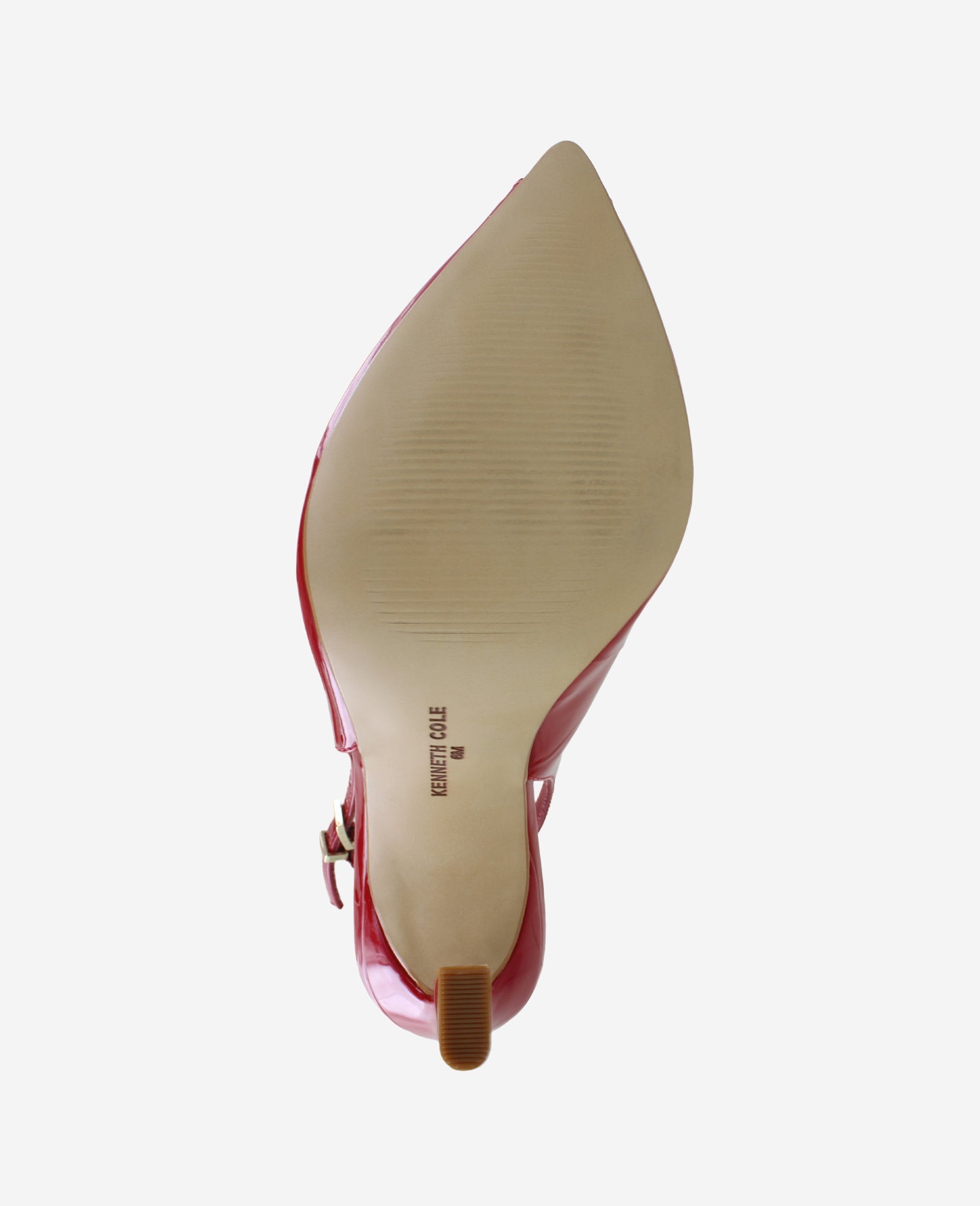Priya Patent Peep-Toe Slingback Heel