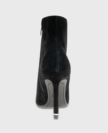 Quincy Suede Heel Ankle Bootie