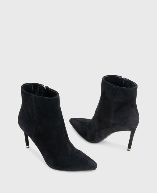 Quincy Suede Heel Ankle Bootie