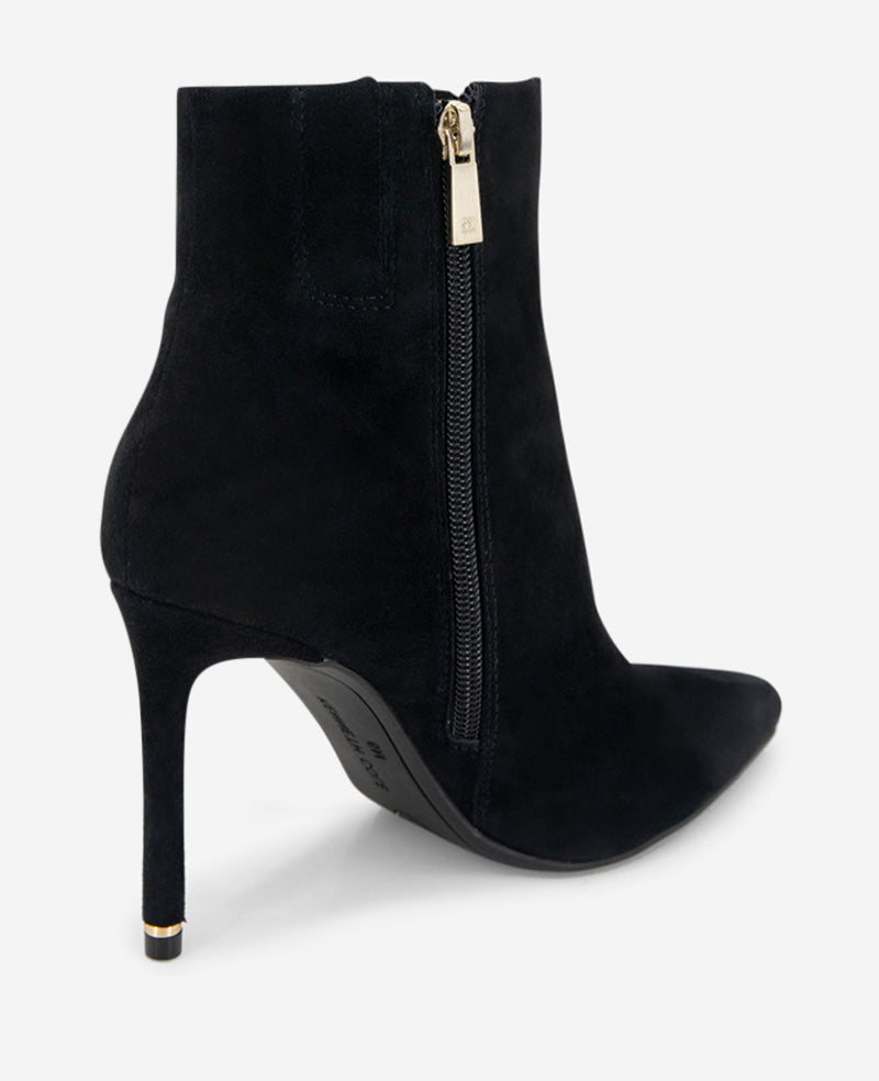 Quincy Suede Heel Ankle Bootie