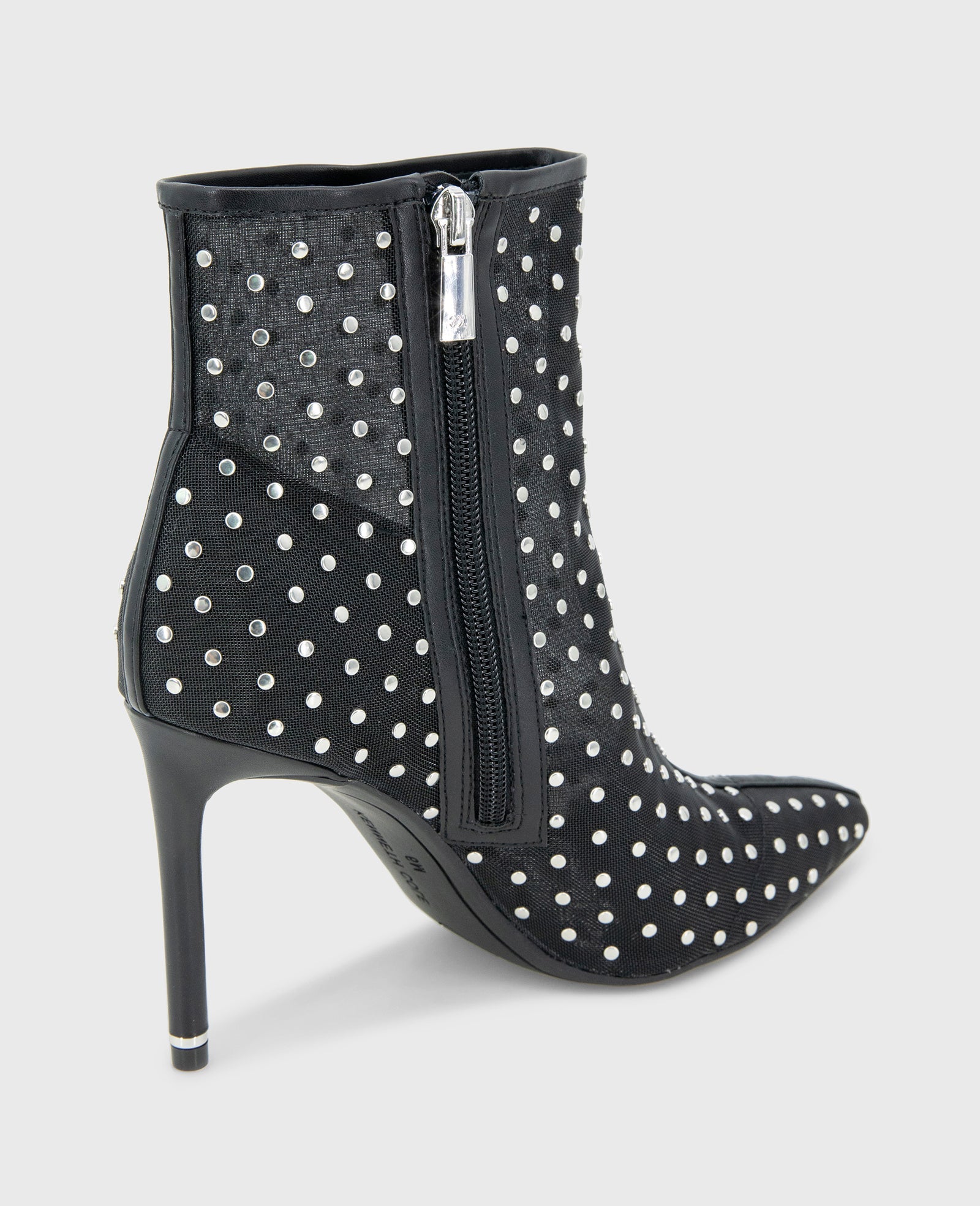 Quincy Mesh Micro Stud Heel Ankle Bootie