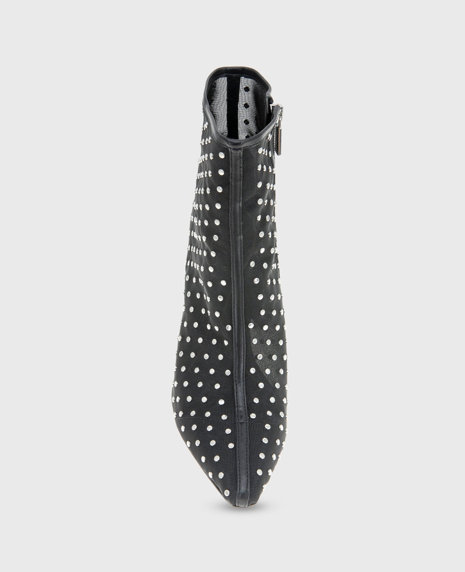 Quincy Mesh Micro Stud Heel Ankle Bootie