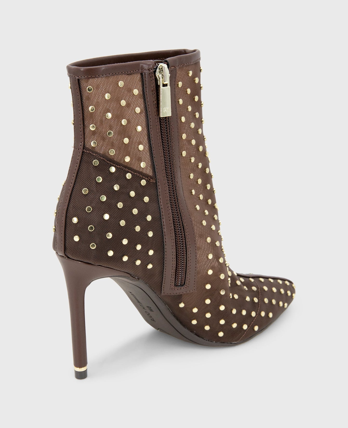 Quincy Mesh Micro Stud Heel Ankle Bootie