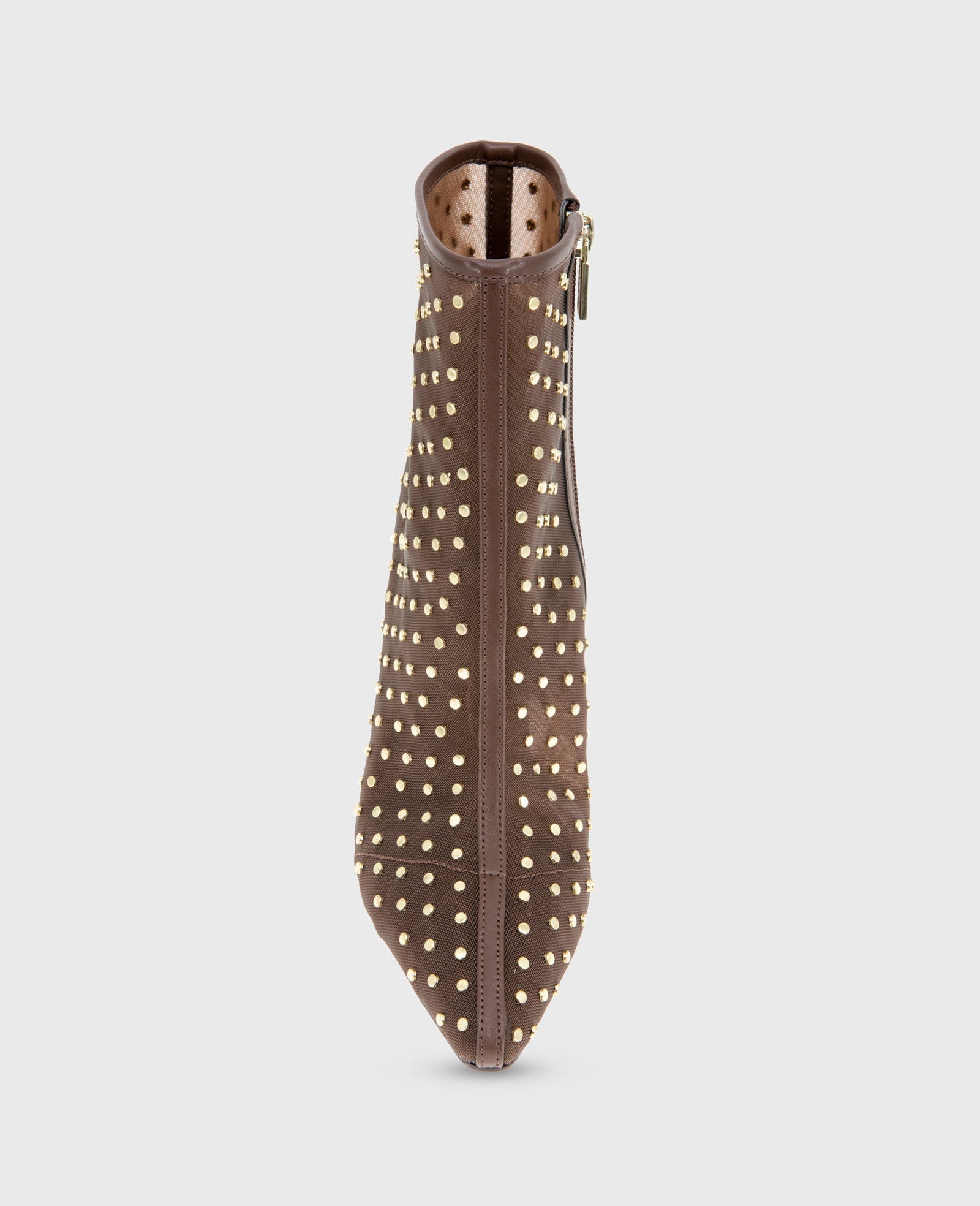 Quincy Mesh Micro Stud Heel Ankle Bootie