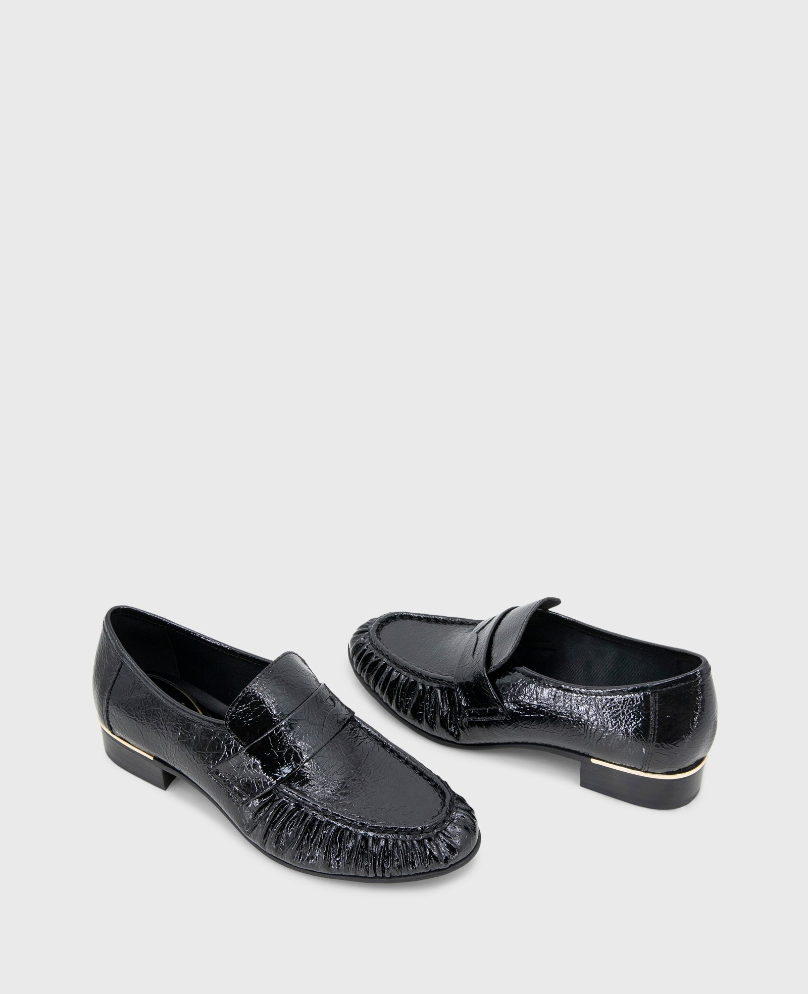 Reece Crinkle Patent Penny Loafer