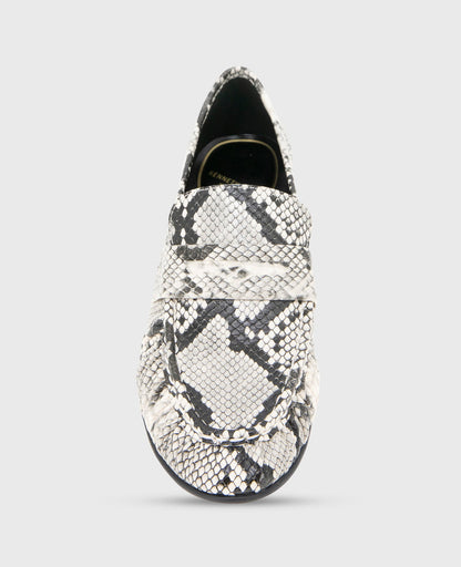 Reece Embossed Snake Penny Loafer
