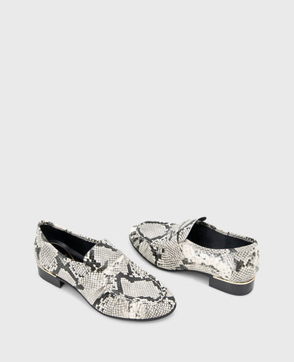 Reece Embossed Snake Penny Loafer