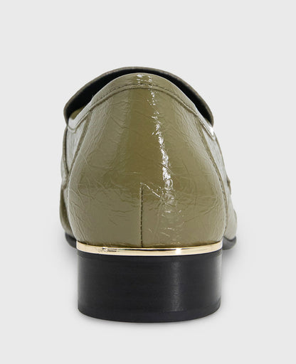 Reece Crinkle Patent Penny Loafer